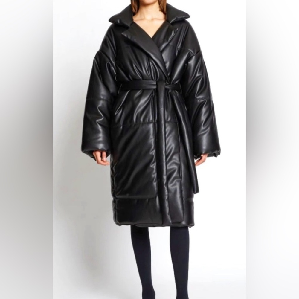 PROENZA SCHOULER Black faux leather coat